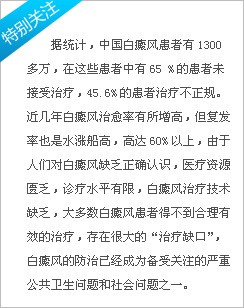 白癜风关注
